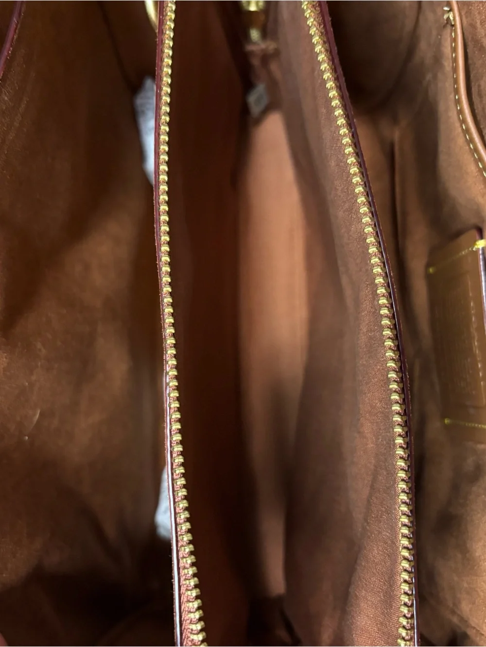 Coach Brown/Tan Signature Satchel with Matching Wristlet